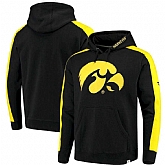 Men's Iowa Hawkeyes Fanatics Branded Iconic Colorblocked Fleece Pullover Hoodie Black,baseball caps,new era cap wholesale,wholesale hats